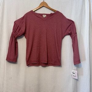 NWT Baea Blush Thermal  V neck  Long Sleeve Womens Xl